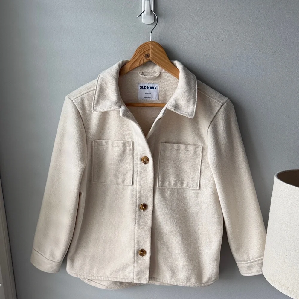 Old Navy Cream‎ Button Down Lightweight Jacket